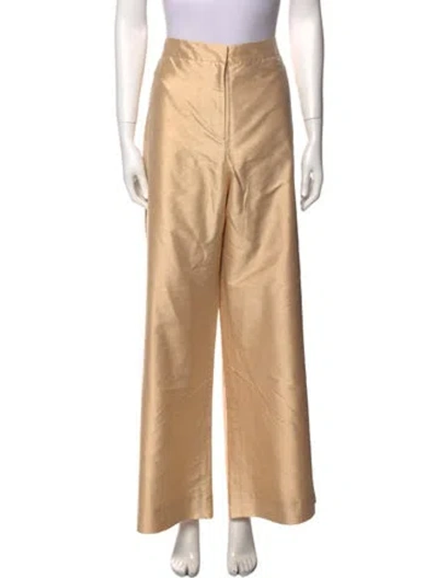 Pre-owned Neiman Marcus Wide Leg Pants In Neutral