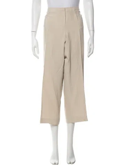 Pre-owned Neiman Marcus Wide Leg Pants In Neutrals