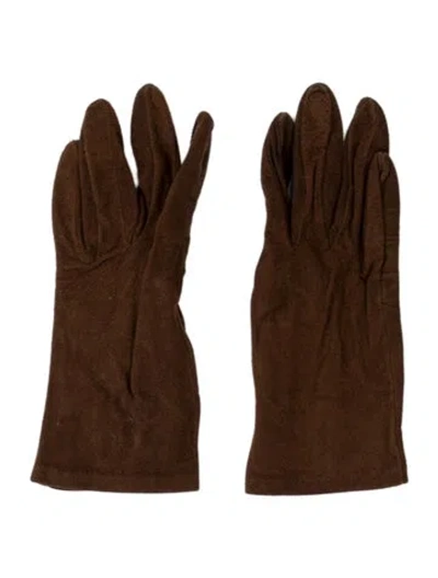 Pre-owned Neiman Marcus Winter Accessory Gloves In Brown