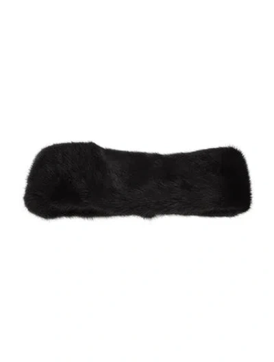 Pre-owned Neiman Marcus Women's Black Fur  Hair Accessory