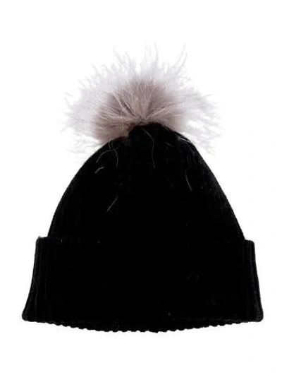 Pre-owned Neiman Marcus Wool Beanie In Black