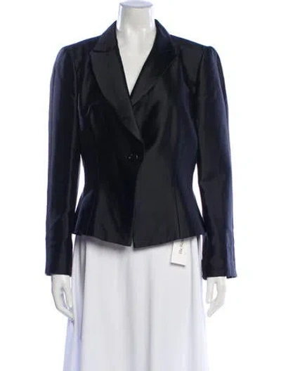 Pre-owned Neiman Marcus Wool Blazer In Black