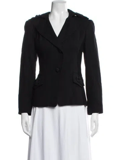 Pre-owned Neiman Marcus Wool Blazer In Black