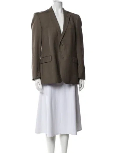Pre-owned Neiman Marcus Wool Blazer In Neutral