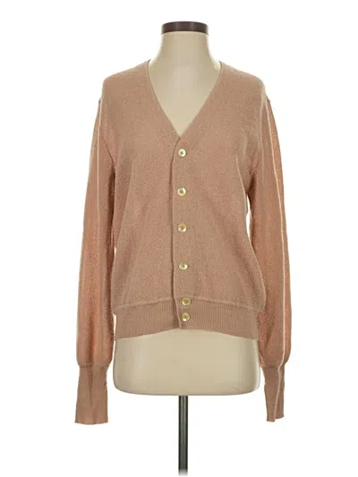 Pre-owned Neiman Marcus Wool Cardigan Sweater In Brown