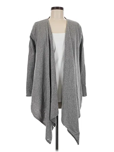 Pre-owned Neiman Marcus Wool Cardigan Sweater In Gray
