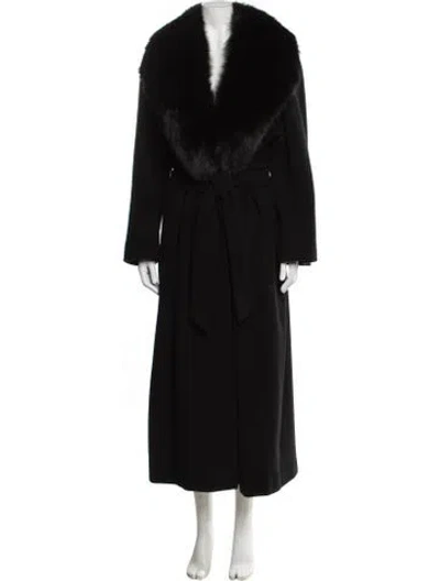 Pre-owned Neiman Marcus Wool Coat In Black