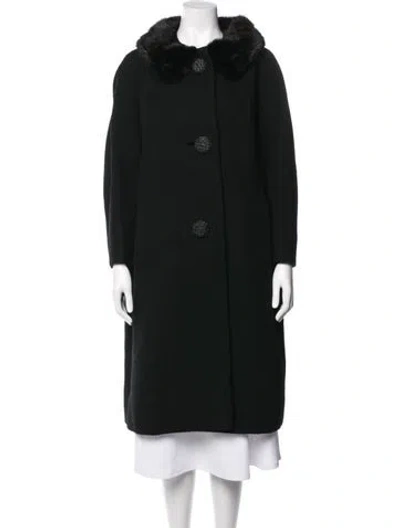 Pre-owned Neiman Marcus Wool Coat In Black