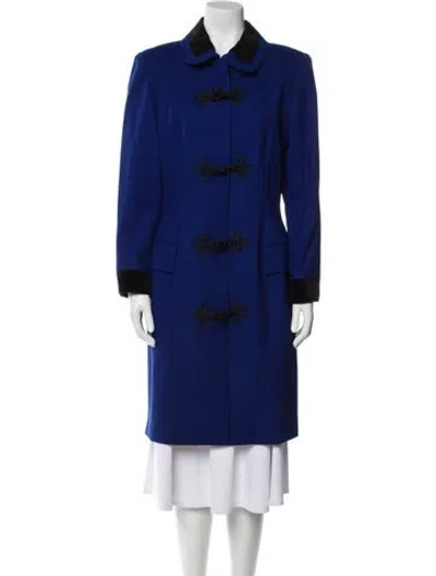 Pre-owned Neiman Marcus Wool Coat In Blue