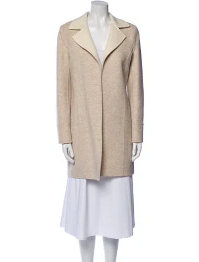Pre-owned Neiman Marcus Wool Coat In Neutral