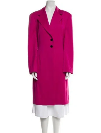Pre-owned Neiman Marcus Wool Coat In Pink