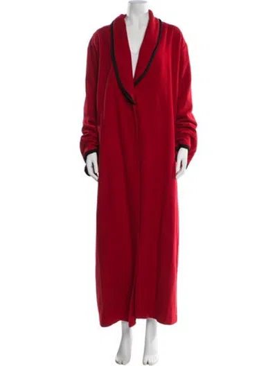 Pre-owned Neiman Marcus Wool Coat In Red