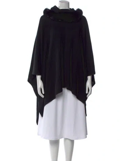 Pre-owned Neiman Marcus Wool Cowl Neck Sweater In Black