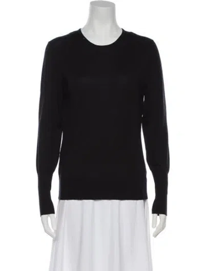 Pre-owned Neiman Marcus Wool Crew Neck Sweater In Black