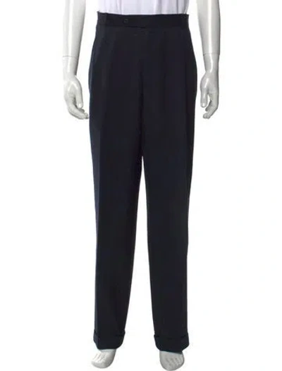 Pre-owned Neiman Marcus Wool Dress Pants In Black