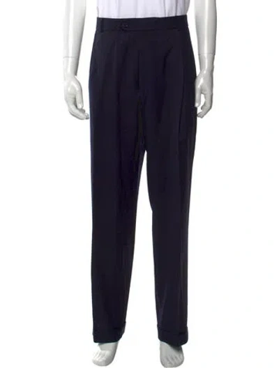 Pre-owned Neiman Marcus Wool Dress Pants In Blue