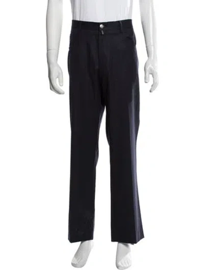 Pre-owned Neiman Marcus Wool Dress Pants In Blue