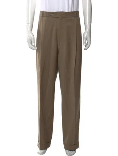 Pre-owned Neiman Marcus Wool Dress Pants In Neutrals
