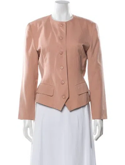 Pre-owned Neiman Marcus Wool Evening Jacket In Pink