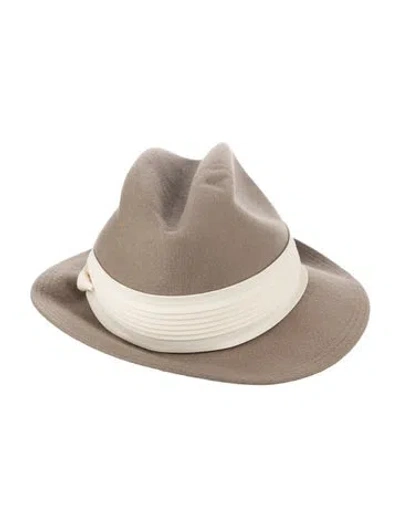 Pre-owned Neiman Marcus Wool Hat In Neutrals