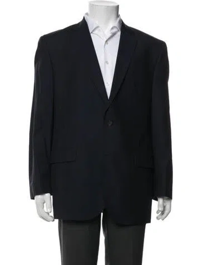Pre-owned Neiman Marcus Wool Jacket In Blue