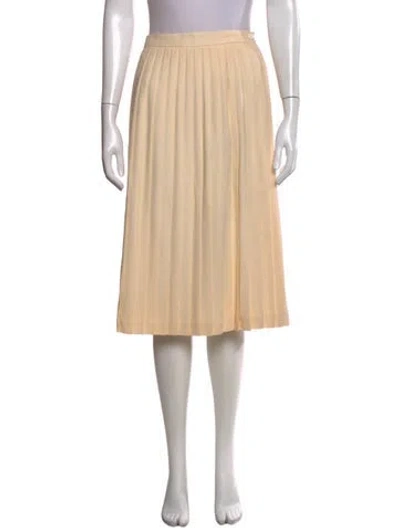 Pre-owned Neiman Marcus Wool Midi Length Skirt In Neutral