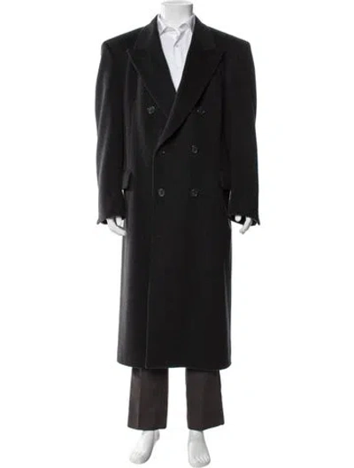 Pre-owned Neiman Marcus Wool Overcoat In Black