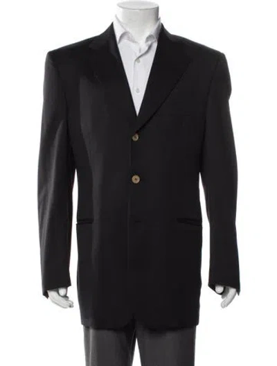 Pre-owned Neiman Marcus Wool Overcoat In Gray