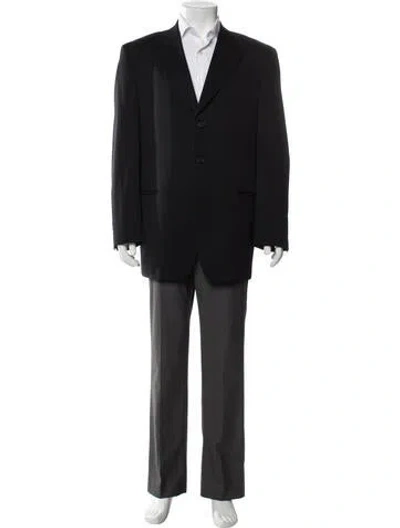 Pre-owned Neiman Marcus Wool Overcoat In Gray