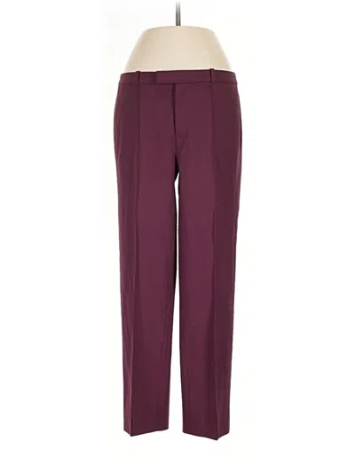 Pre-owned Neiman Marcus Wool Pants In Burgundy