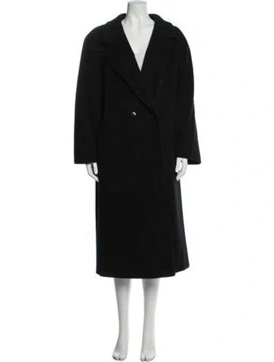 Pre-owned Neiman Marcus Wool Peacoat In Black