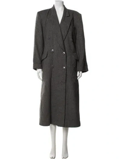 Pre-owned Neiman Marcus Wool Peacoat In Grey