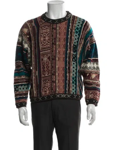 Pre-owned Neiman Marcus Wool Printed Sweatshirt In Neutral