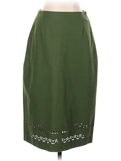 Pre-owned Neiman Marcus Wool Skirt In Green