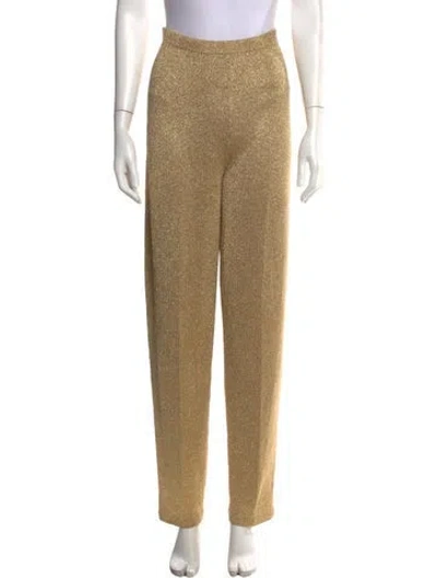 Pre-owned Neiman Marcus Wool Straight Leg Pants In Neutrals