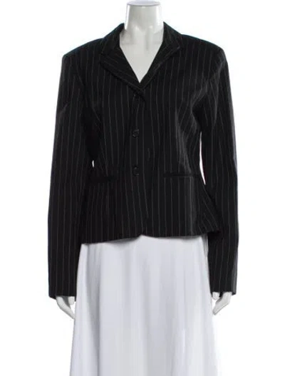 Pre-owned Neiman Marcus Wool Striped Blazer In Multi