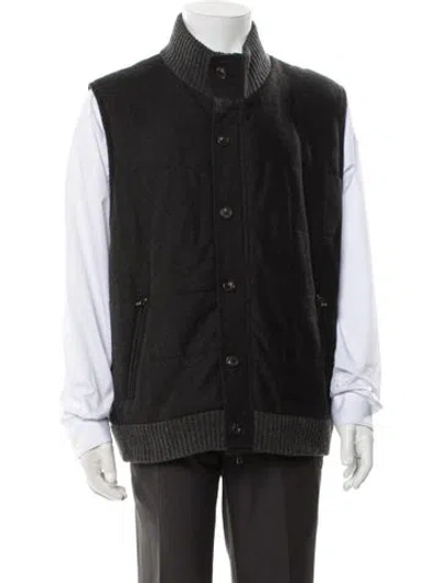 Pre-owned Neiman Marcus Wool Vest In Gray