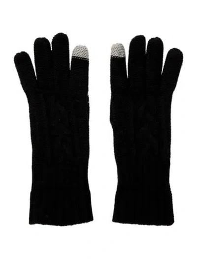 Pre-owned Neiman Marcus Wool-blend Gloves In Black