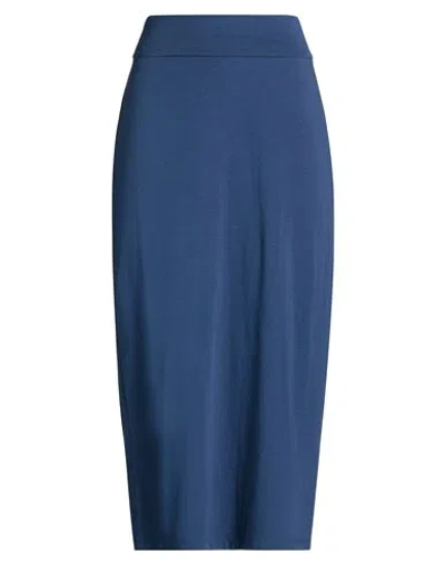 Neirami Woman Maxi Skirt Midnight Blue Size S Cotton, Elastane