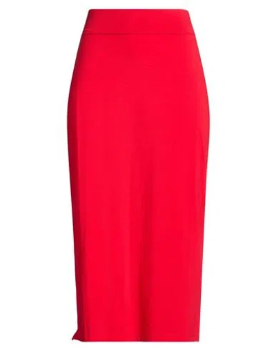 Neirami Woman Maxi Skirt Red Size M Cotton, Elastane