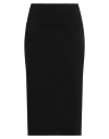 Neirami Woman Midi Skirt Black Size L Chlorofiber, Cotton, Elastane In Black