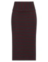 Neirami Woman Midi Skirt Burgundy Size M Chlorofiber, Cotton, Elastane In Red