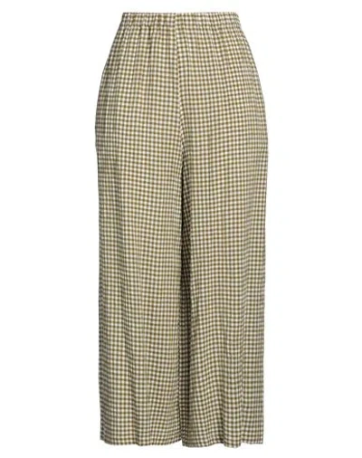 Neirami Woman Pants Military Green Size L Viscose, Linen