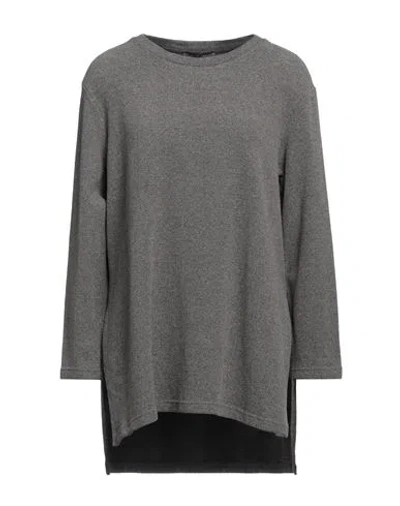 Neirami Woman Sweater Grey Size L Acrylic, Cotton, Elastane In Gray