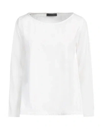 Neirami Woman T-shirt White Size L Cotton, Elastane