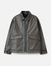 Neithers Reimagined Coated Houndstooth Check Jacket In Gray