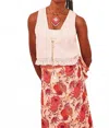 Nekane Crochet Vest Top In Ivory In Neutral