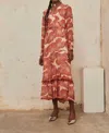 Nekane Floral With Lurex Dress In Nude