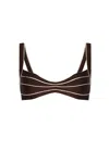 Nelblu Amanecer Bralette Bikini Top In Chocolate