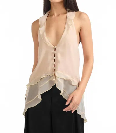 Nelblu Atlas Halter Top In Off White In Neutral